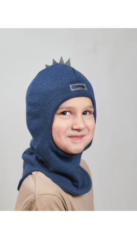 ДШЛ-22031 Шапка-шлем, синий меланж