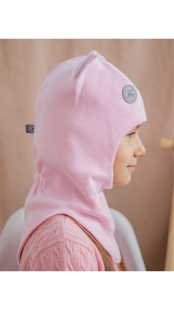 ДШЛ-23042 Шапка-шлем, розовое суфле